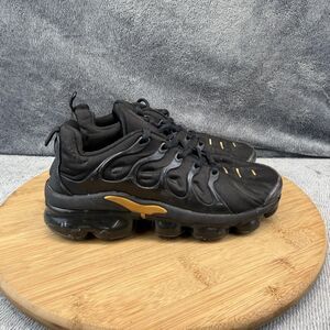 Nike Air Vapormax Plus Shoes Boys Size 2 Black Sneakers 924453-017 No Insoles